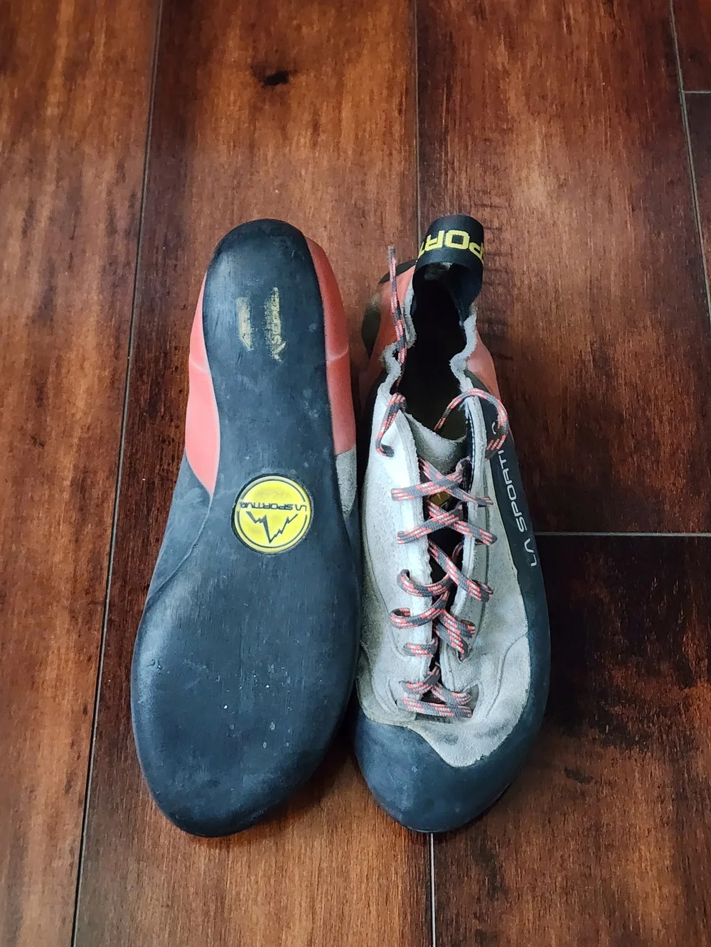 La Sportiva Finale Rock Climbing Shoes EU 38.5 Women's US 7.5 Gray Orange Lace U